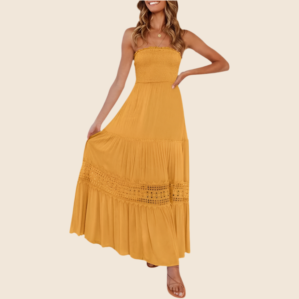 ARIETTA™ – Simple Comfy Sleeveless Tube Summer Maxi Dress