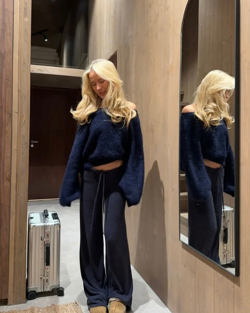 Belle Écharpe Sweater – Wrapped in Elegance