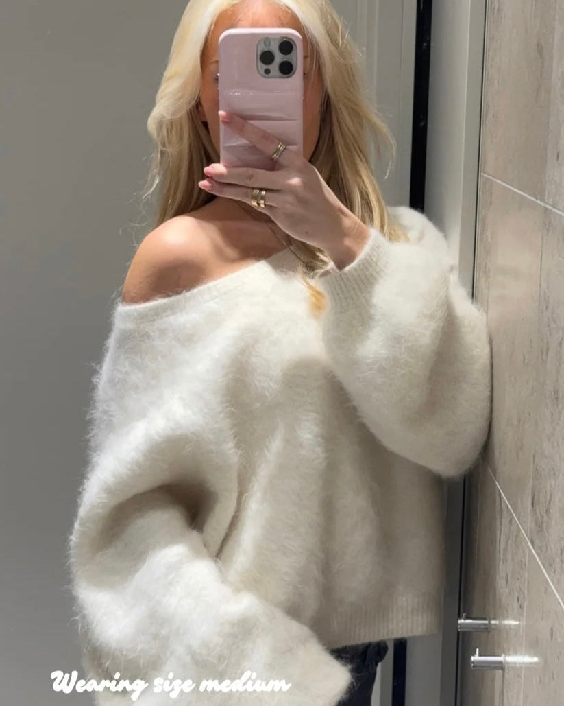 Belle Écharpe Sweater – Wrapped in Elegance