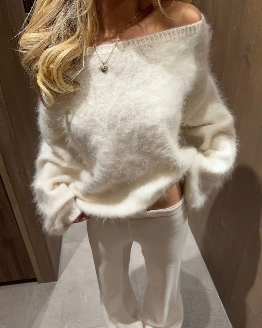 Belle Écharpe Sweater – Wrapped in Elegance