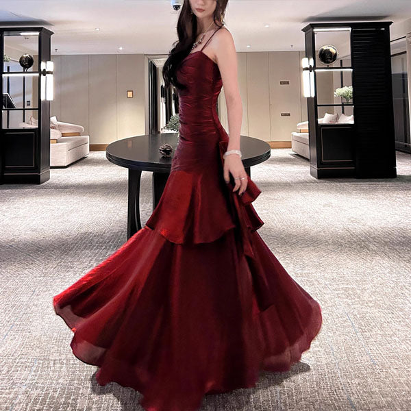 Radiant in Rouge — The Gown That Owns the Room.