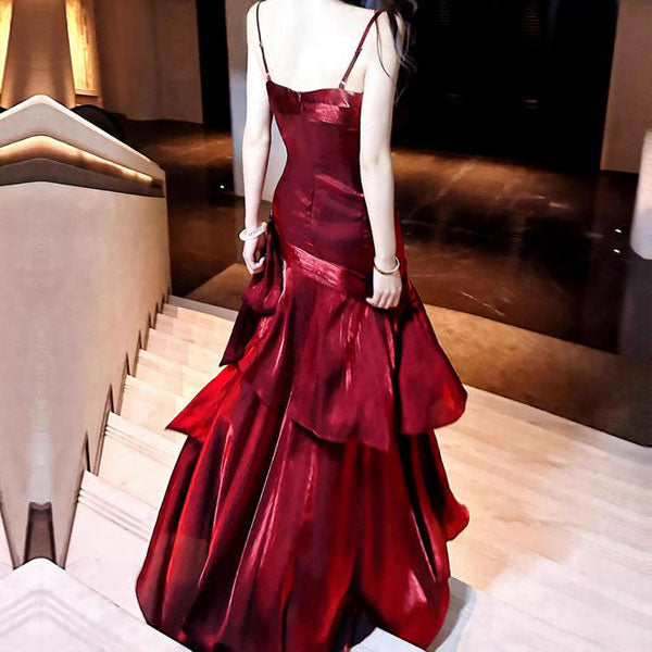 Radiant in Rouge — The Gown That Owns the Room.