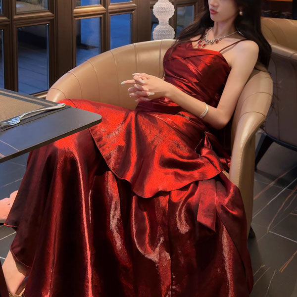 Radiant in Rouge — The Gown That Owns the Room.