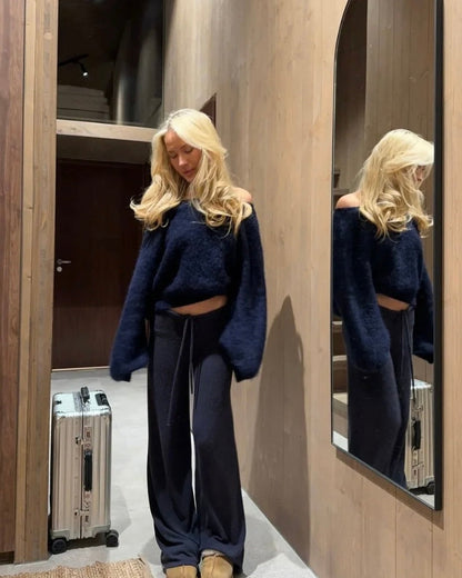 Belle Écharpe Sweater – Wrapped in Elegance