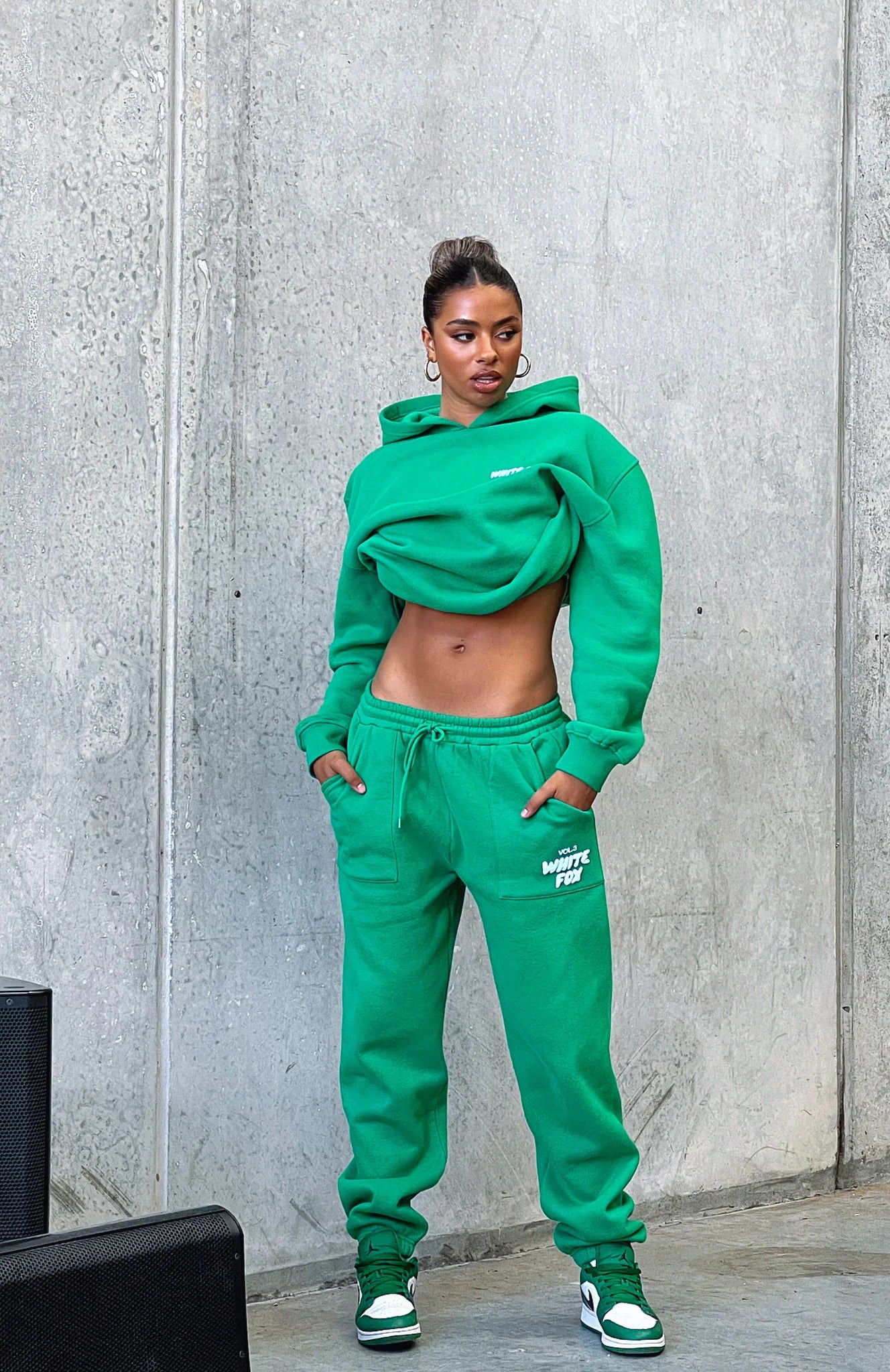 "VIRAL" White Fox Sweat Set