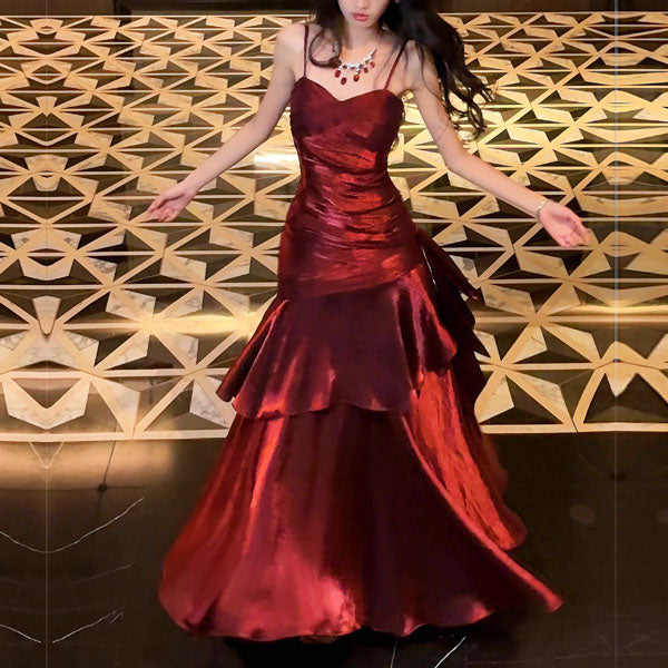 Radiant in Rouge — The Gown That Owns the Room.