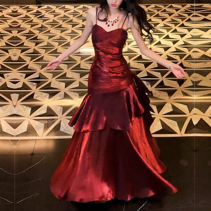 Radiant in Rouge — The Gown That Owns the Room.