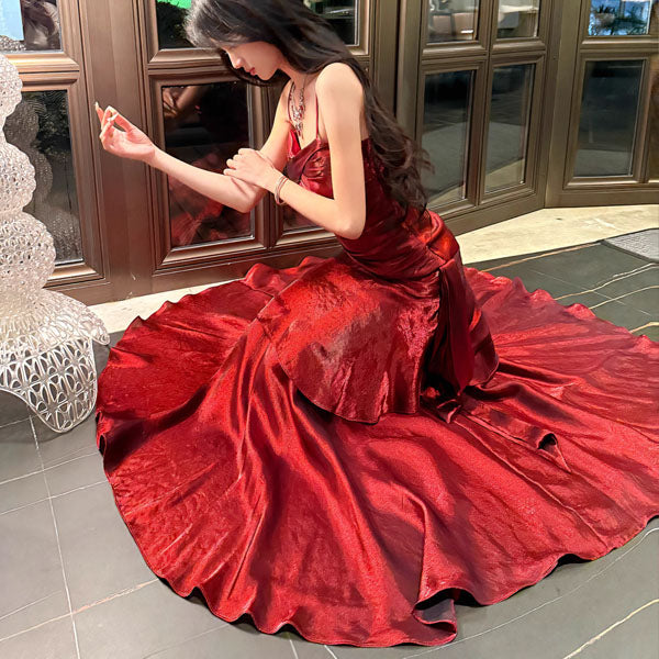 Radiant in Rouge — The Gown That Owns the Room.