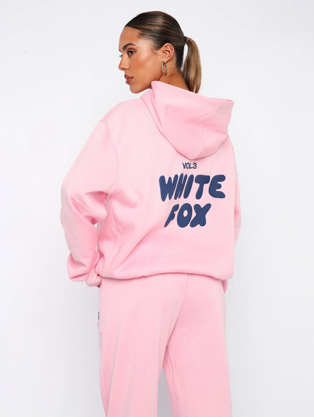 "VIRAL" White Fox Sweat Set