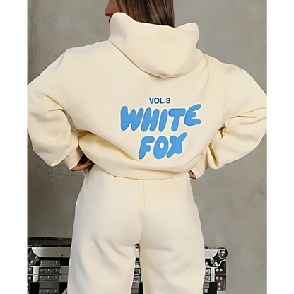 "VIRAL" White Fox Sweat Set